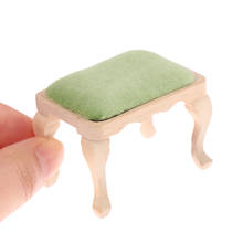 1/12 Dollhouse Mini Wooden Stool Simulation Chair Furniture Model Toys for Doll House Decoration Miniature Accessories 2024 - buy cheap