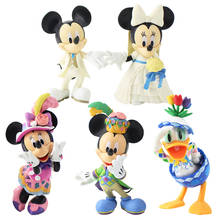 Figuras de acción de Mickey Mouse, Minnie, Pato Donald, Daisy, juguetes de animales de PVC, 12-13cm, 5 unids/lote 2024 - compra barato