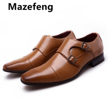 Mazefeng-zapatos planos clásicos de charol para hombre, mocasines de cuero, para fiesta de navidad 2024 - compra barato