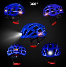 ROCKBROS-casco de seguridad para bicicleta, linterna de cabeza nocturna, luz de advertencia brillante, recargable 2024 - compra barato