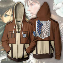 Chaqueta con capucha de Anime Attack, disfraz de Cosplay, sudaderas con cremallera 2024 - compra barato
