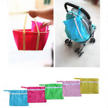 Organizador de cochecito de bebé, bolsa colgante portátil de almacenamiento de Color caramelo, bolsas de ropa de bebé al aire libre 2024 - compra barato