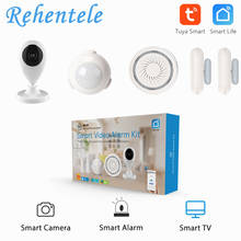 Cámara IP Tuya Smart Life HD, Sensor PIR para puerta, sirena, inalámbrica, WiFi, aplicación remota, sistema de alarma de vídeo 2024 - compra barato
