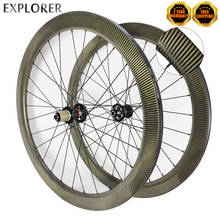 EXPLORER Carbon Fiber Wheelset Kevlar 35/38/50/60/88mm Depth 700C Road Disc Wheel NOVATEC 711-712SB 6 Bolts Disc Brake Rims 2024 - buy cheap