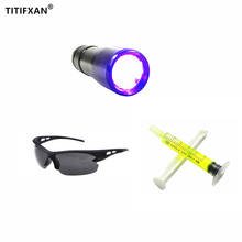 1PCS UV Flashlight,1PCS R134a R12 Car Fluorescent Oil,1PCS Leak Glasses Automotive Air Conditioning Repair Tool 2024 - buy cheap