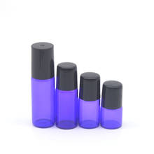 1pcs Empty Perfume Sample 1ml 2ml 3ml 5ml 10ml Roll Glass Bottle Essential Oil Purple-blue Roll-On Bottle 2024 - buy cheap