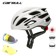 Cairbulll Light Cycling Helmet With Removable Visor Goggles Bike Taillight In-Molded Reinforcing Dstyles Road MTB Cycling Helmet 2024 - buy cheap
