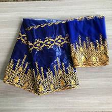 2020 newest bazin riche fabric latest bazin riche embroidery with lace blouse african high quality bazin lace fabric 5+2yards 2024 - buy cheap