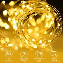 100/200 LED Solar Copper Wire String Lamp Led Strip Fairy Garland Outdoor Garden Decorative Light Wedding Christmas Decoration 2024 - buy cheap