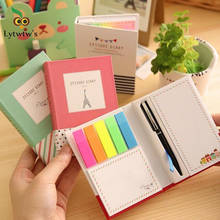 1 Pcs Clearance Creative Hardcover Notepad Sticky Notes Kawaii Stationery Diary Notebook Pen Office School Supplies Eiffel Tower 2024 - buy cheap