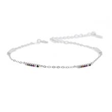 100% 925 sterling silver rainbow cz bar bracelet for women fashion jewelry multi color micro paved cz simple bracelet for party 2024 - buy cheap