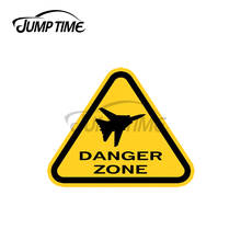 Jump Time 13 x 12.2cm For Danger Zone Triangle Car Stickers Vinyl Material Decal Trunk Scratch-proof Sticker Personality Decor 2024 - buy cheap