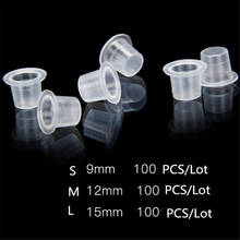 100pcs S/M/L Plastic Tattoo Microblading Ink Cups Permanent Makeup Clear Pigment Container Caps for Eyebrow Tattoo Accessories 2024 - buy cheap