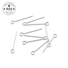 925 Sterling Silver Findings 15 20 25 30 35 40 50mm Eye Head Pins Eye Pins Headpins For DIY Jewelry Making Accessories 10pcs 2024 - buy cheap