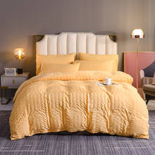 Be39-Juego de funda nórdica de lujo para el hogar, ropa de cama doble de estilo europeo, color puro, tamaño king, 2 o 3 unidades 2024 - compra barato