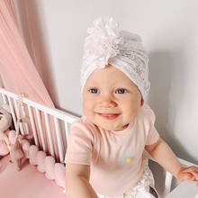 Turbante infantil com flor, chapéu macio para bebês e meninas, turbante infantil, para recém-nascidos, chapéu touca para crianças, 2021 2024 - compre barato