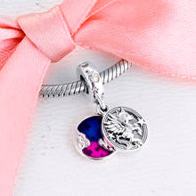Fits Pandora Charms Bracelets 925 Sterling Silver Magical Unicorn Double Dangle Beads Fine Jewelry Women Girls Gift Kralen 2024 - buy cheap