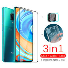 Capa de celular 3 em 1 para xiaomi, redmi note 9 pro, vidro temperado, note 9 pro, note9 pro, note9pro 2024 - compre barato