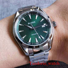 40mm Green Dial Bliger Luxury Automatic Men Watch Stainless Steel Bracelet 24 Jewels NH35A Movement Glass/Solid Back 2024 - buy cheap