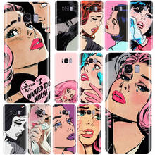 Capa de telefone vintage pop art para samsung, capa de telefone tpu artística de choro para garotas, para samsung galaxy s6 s7 s8 s9 s10 plus s6edge s7edge note8 9 s10lite s10e 2024 - compre barato