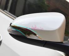 Embellecedor de espejo retrovisor para coche Toyota Yaris, Panel de visión trasera cromado, accesorios de estilo para coche, 2012, 2013, 2014 2024 - compra barato