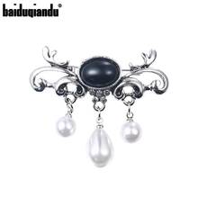 Baiduqiandu-broches de gota de perlas de imitación de estilo Vintage para mujer y niña, accesorios decorativos para vestido 2024 - compra barato