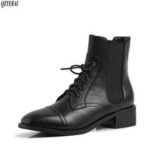 QZYERAI New style Genuine leather Riding boots Women's boots Autumn and winter Fashion female boots cowhide Women's shoes 2024 - buy cheap