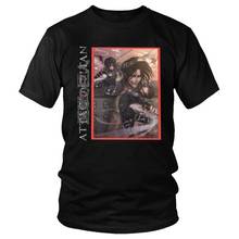 Camiseta de Manga corta de Anime para hombre, camisa de moda de ataque a los Titanes, Eren Jaeger, Shingeki No Kyojin, de algodón, de gran tamaño, regalo 2024 - compra barato