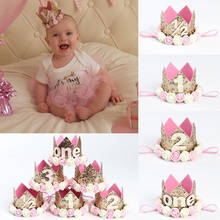 Baby Girl Birthday Party Hats Kids 1 2 3 4 5 6 7 8 9 Years Birthday Princess Crown Cap Party Decorations Kids Favors Headband 2024 - buy cheap