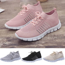 2021 Sneakers Women Shoes Flats Casual Ladies Shoes Woman Lace-Up Mesh Light Breathable Female zapatillas de deporte para mujer 2024 - buy cheap