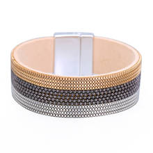 Pulsera de cuero multicapa para mujer, brazalete Vintage con abalorios, regalo de joyería 2024 - compra barato