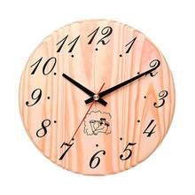 Bathroom Vintage Wooden Wall Clock Sauna Bath Wooden Primary Color Round Wall Clock Big Living Room Office Home Decor Gyms Timer 2024 - buy cheap
