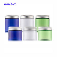 20pcs Cosmetic Container Plastic Jar Aluminum Caps Packaging Pot Empty Blue Cream Green Clear PVC Pull Pad Cookie Jars 50g 80g 2024 - buy cheap