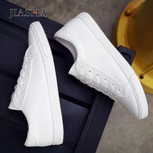 Women shoes 2021 new spring lace-up white shoes woman PU leather solid color casual female shoes women sneakers tenis feminino 2024 - buy cheap