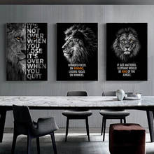 5D Black White Full Square Round Diamond Painting Animals Lion Text Picture Rhinestone Embroidery Mosaic Cross Stitch Decorate 2024 - buy cheap