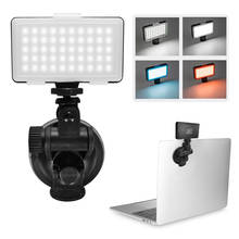 Mini luz LED de vídeo 6500K, lámpara de relleno con batería integrada, con montaje de ventosa de succión para grabación de cámara y teléfono 2024 - compra barato