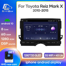 prelingcar navigation system  For Mark X/Reiz 2010 11 12 13 14 android 10.0 Car GPS multimedia Radio Navi player 2024 - buy cheap