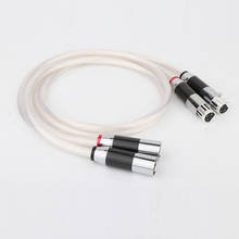 Пара 7N OCC Чистая медь посеребренный Аудио Баланс кабель Hifi XLR кабель с углеродным Fibert XLR разъем 2024 - купить недорого