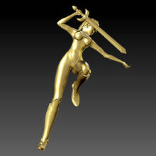 3D carved figure sculpture 3d model for cnc machine 3D printer in STL file format Dancing sword girl 2024 - buy cheap