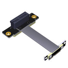 Riser PCIE x1 удлинитель Двойной 90 градусов PCI-E PCI Express 1X до 1X слот Riser Card удлинитель Ленточные кабели для Bitcoin Miner 2024 - купить недорого
