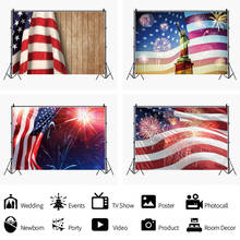 US Independence Day 4th of July Fireworks Flag Parade Studio Photography Background Cloth Party Decors Photo Digital Backdrop 2024 - buy cheap