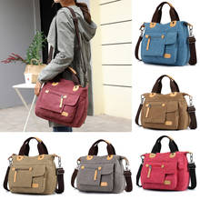 OCARDIAN Fashion Women Solid Color Canvas Multi-Function Large Capacity Canvas Shoulder Bag Cute Handle Bags Zipper Travel Bag 2024 - buy cheap