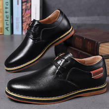 Men Shoes Leather Flats Male Shoes Adult Man Casual Dress Formal Black Suede Lace Up Oxfords Big Size 48 2024 - buy cheap
