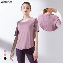 Wmuncc Fitness Gym Yoga Top Women T-shirt Workout Sport Shirt Mesh Breathable Short Sleeve Sportswear Female Jersey 2024 - buy cheap