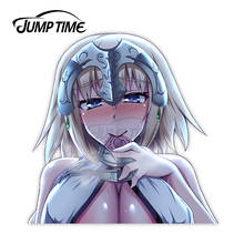 Pular o tempo fate/apocrypha ana of arc 7 11.8 cabeça grande anime peeker decalque de vinil waifu kawaii adesivo de carro para meninas 2024 - compre barato