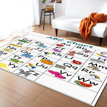 Abc Chart Alphabet Of Cartoon Animals Carpets for Living Room Bedroom Decoration Teenager Rug Home Kitchen Floor Mat 2024 - buy cheap