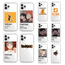 high haikyuu volleyball team pantone Phone Case Transparent for iPhone 11 12 mini pro XS MAX 8 7 6 6S Plus X 5S SE 2020 XR 2024 - buy cheap