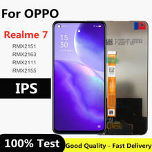 ЖК-дисплей 6,5 дюйма для Oppo Realme 7, кодирующий преобразователь сенсорного экрана в сборе дюйма, для Realme 7, Realme7, RMX2155, RMX2111 2024 - купить недорого