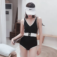 Swimsuits Girl Swimwear 2019 Swimsuit Separate Female Women Ladies Women's Beach Outings New Swimming Retro Sexy Solid Polyester 2024 - buy cheap