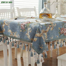 ZHUO MO European Chenille Table Cloth Thicken luxury Tablecloths Household Rectangular Cover Cloth Dustproof Custom decoration 2024 - buy cheap